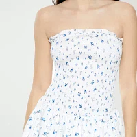 Forever 21 Womens Sleeveless Floral Fit + Flare Dress Juniors