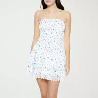 Forever 21 Womens Sleeveless Floral Fit + Flare Dress Juniors