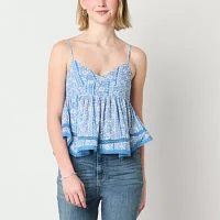 Arizona Womens Juniors V Neck Tank Top