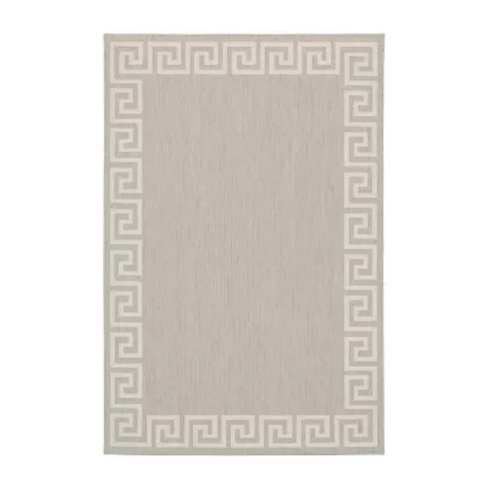 Covington Home Pamplona Greek Key Border Indoor Outdoor Rectangular Area Rug