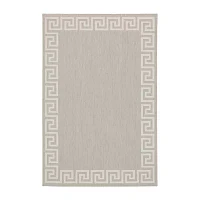 Covington Home Pamplona Greek Key Border Indoor Outdoor Rectangular Area Rug