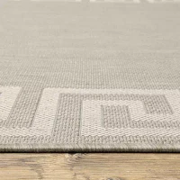 Covington Home Pamplona Greek Key Border Indoor Outdoor Rectangular Area Rug