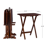 Lacarpe 4-pc. TV Tray Table with Stand