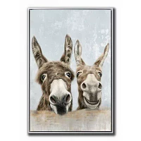 Streamline Art The Donkeys Framed Canvas Art