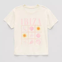 Eyeshadow Big Girls Crew Neck Short Sleeve Graphic T-Shirt