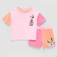 Disney Collection Little & Big Girls 2-pc. Minnie Mouse Short Set