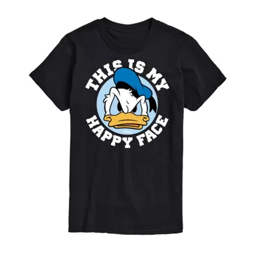 Big and Tall Mens Crew Neck Short Sleeve Regular Fit Donald Duck Graphic T-Shirt