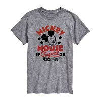 Big and Tall Mens Crew Neck Short Sleeve Regular Fit Mickey Mouse Graphic T-Shirt