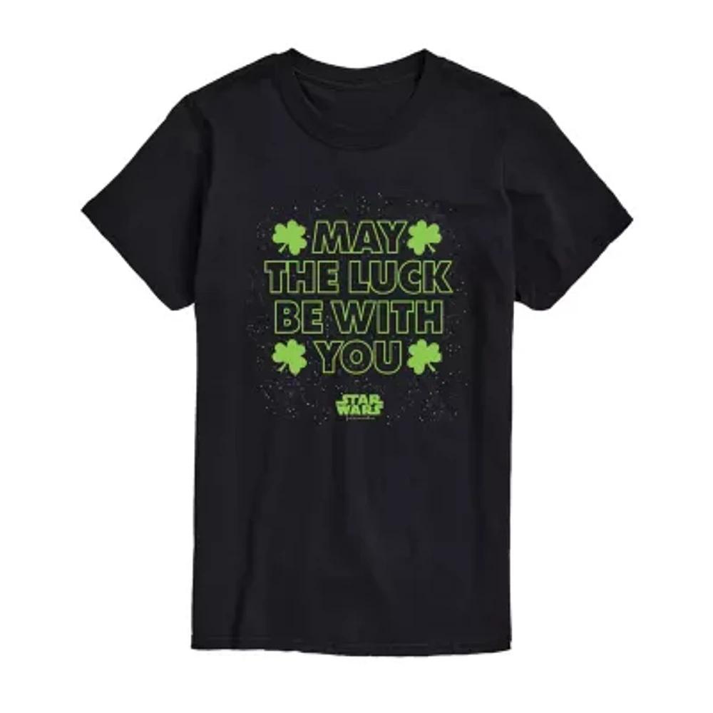 Big and Tall Mens Crew Neck Short Sleeve Regular Fit Star Wars Graphic T-Shirt