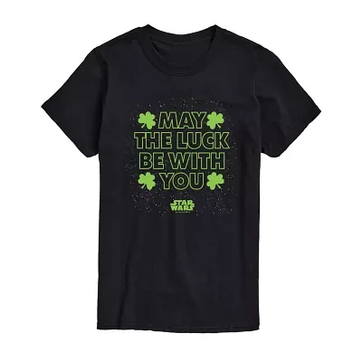 Big and Tall Mens Crew Neck Short Sleeve Regular Fit Star Wars Graphic T-Shirt
