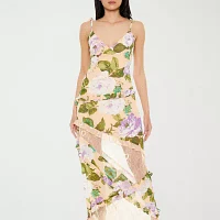 Forever 21 Womens Sleeveless Floral Midi Slip Dress Juniors