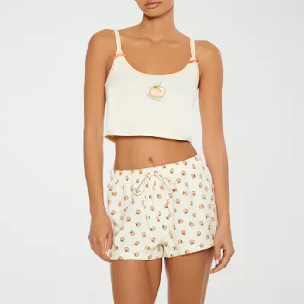 Forever 21 Womens Juniors 2-pc. Shorts Pajama Set