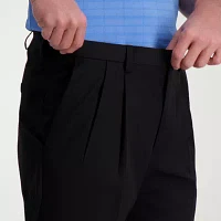 Haggar Cool Right Performance Flex Mens Classic Fit Pleated Front Pant