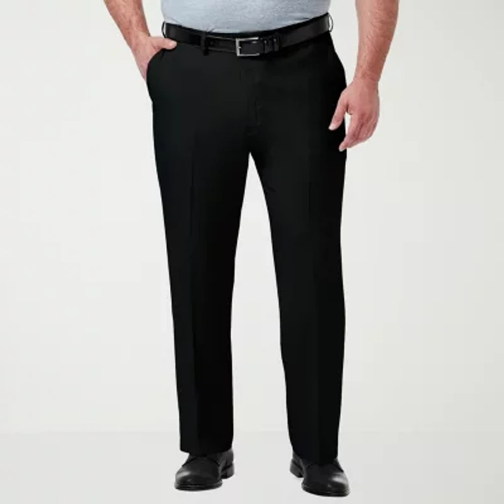 Haggar®Mens Big and Tall Premium Comfort Classic Fit Flat Front Expandable Waist Dress Pants
