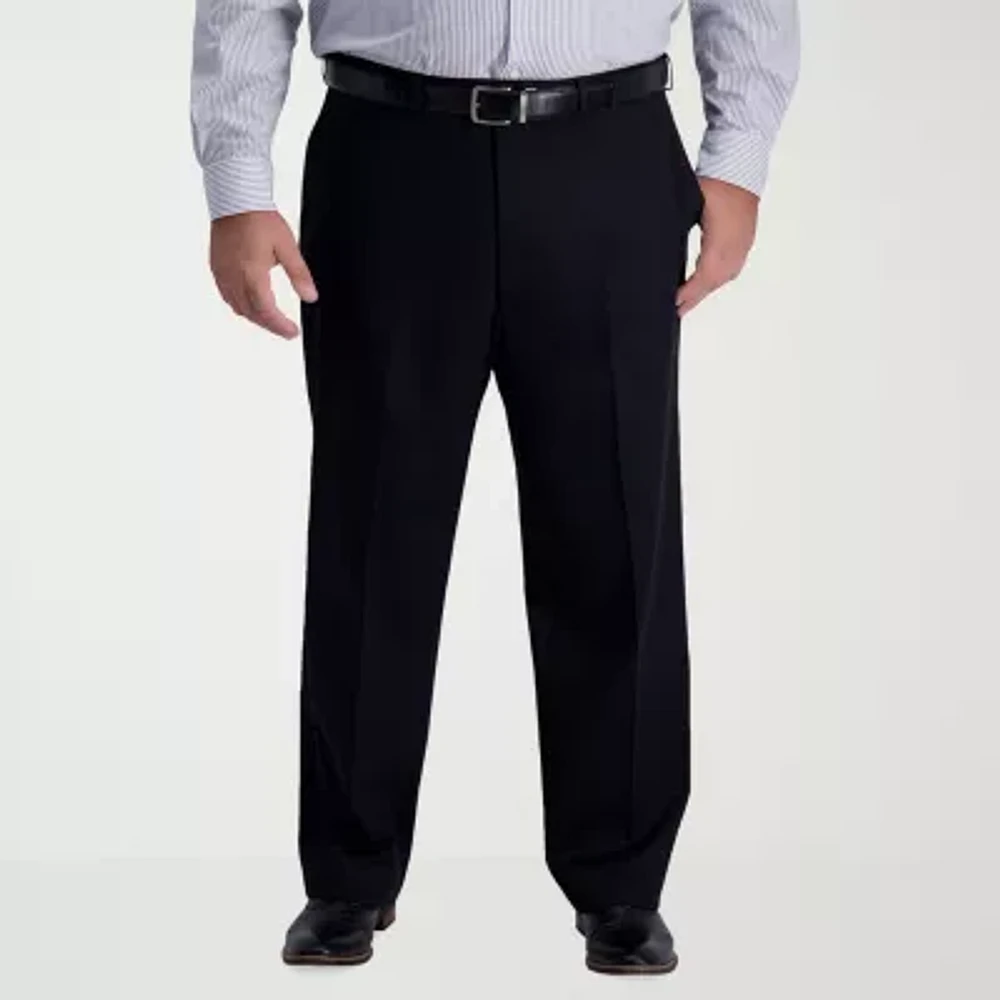 Haggar® Mens Iron Free Big and Tall Classic Fit Flat Front Khaki Pant