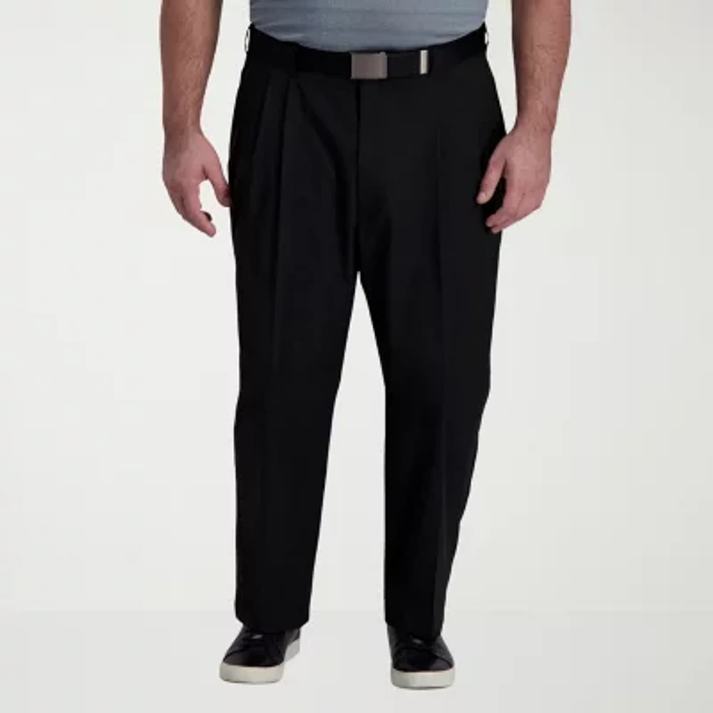 Haggar® Mens Cool Right Performance Big and Tall Classic Fit Pleated Pant
