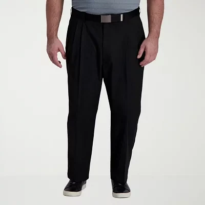 Haggar® Mens Cool Right Performance Big and Tall Classic Fit Pleated Pant