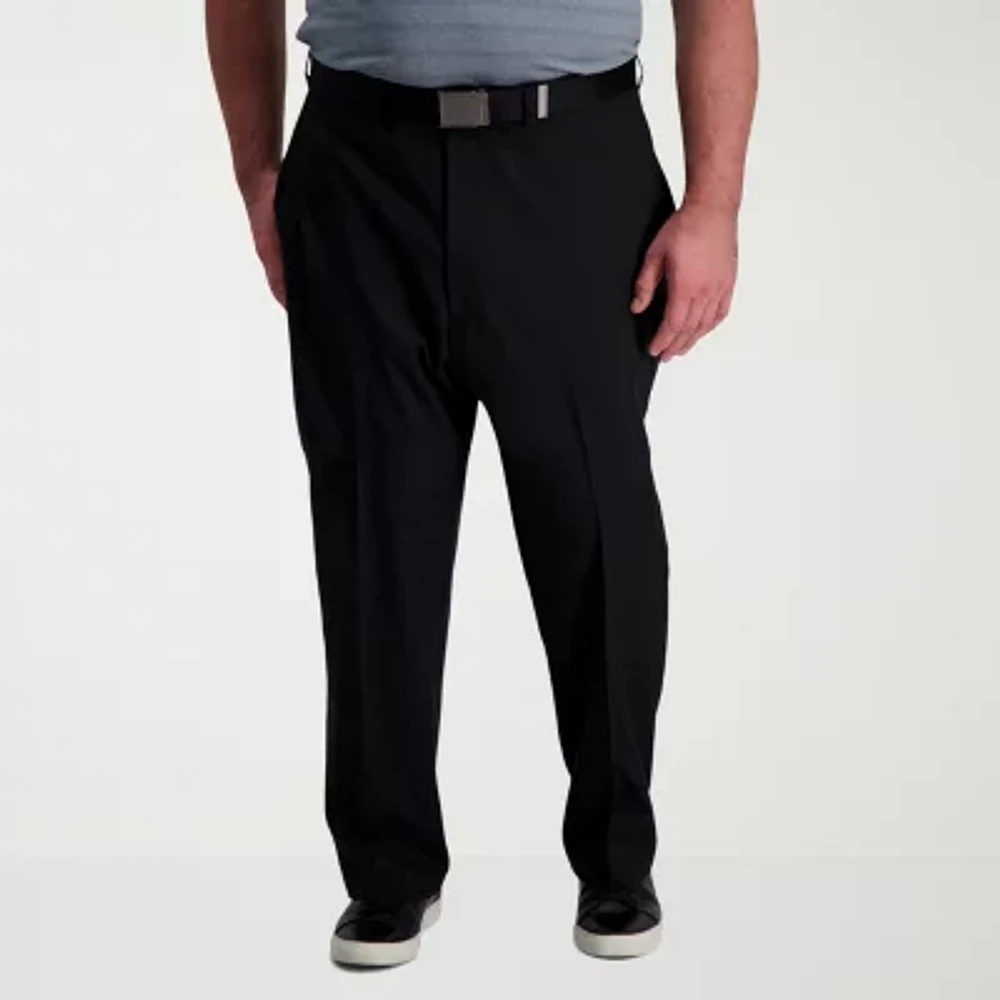 Haggar Cool Right Performance Flex Mens Big Classic Fit Flat Front Pant