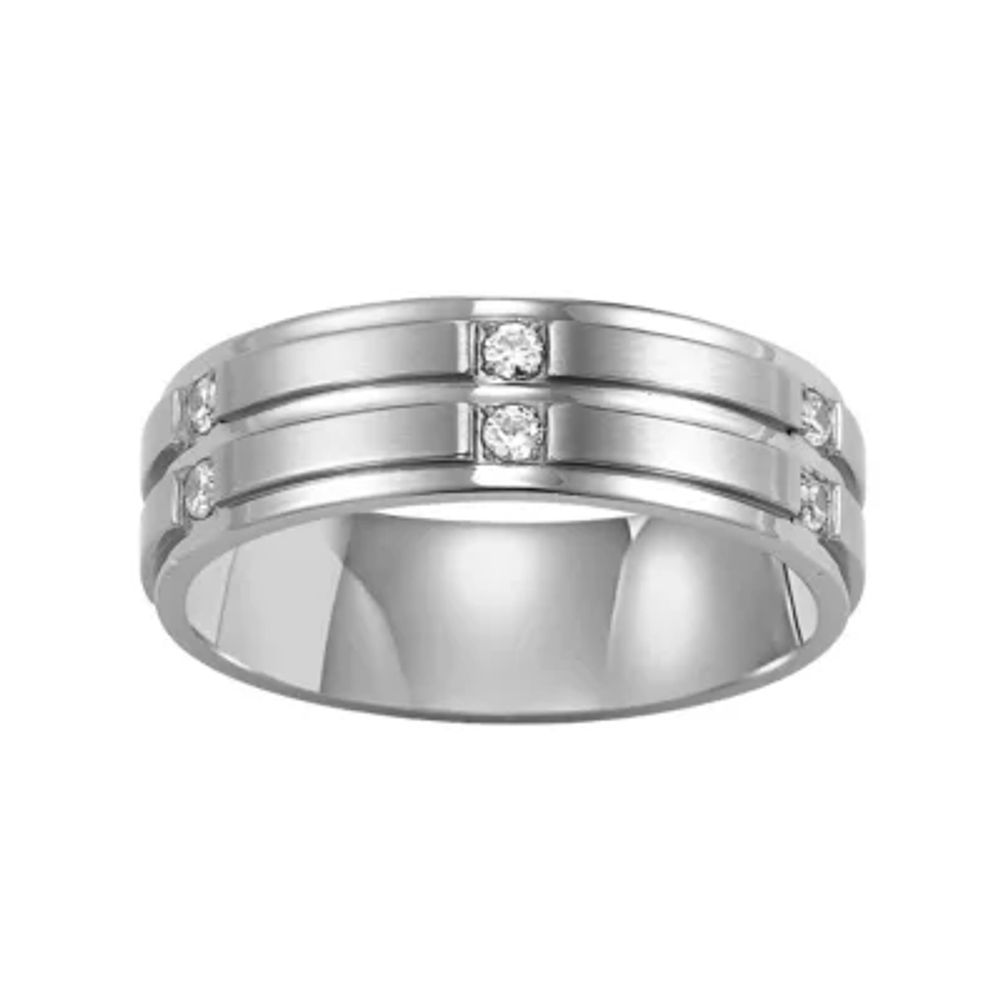 Men's 7mm Diamond Band Stainless Steel