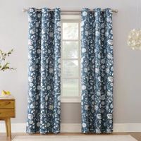 Sun Zero Jorah Energy Saving Light-Filtering Grommet Top Single Curtain Panel