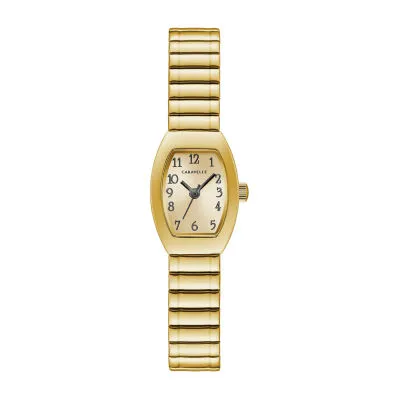 Caravelle Designed By Bulova Womens Gold Tone Stainless Steel Expansion Watch 44l261