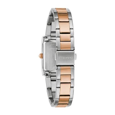Caravelle Designed By Bulova Womens Two Tone Stainless Steel Bracelet Watch 45l187