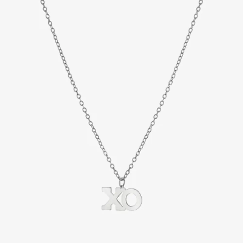 Silver Treasures Xo Sterling Silver 16 Inch Cable Pendant Necklace