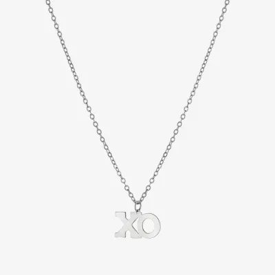 Silver Treasures Xo Sterling Silver 16 Inch Cable Pendant Necklace