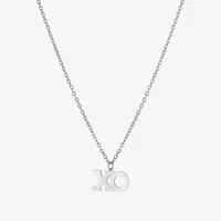 Silver Treasures Xo Sterling Silver 16 Inch Cable Pendant Necklace