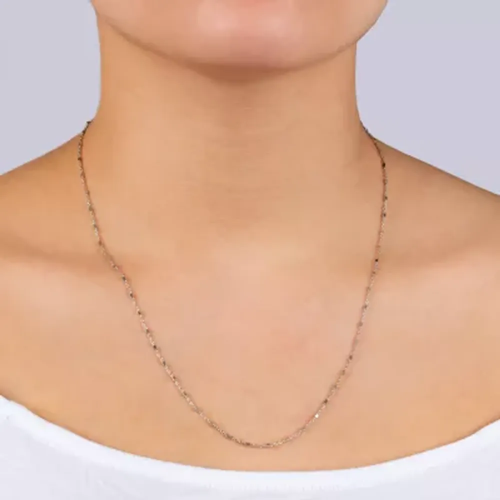 Silver Treasures Made In Italy Sterling Silver 18 Inch Cable Chain Necklace