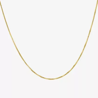 Silver Treasures Made In Italy 14K Gold Over Silver 18 Inch Box Chain Necklace