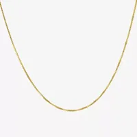 Silver Treasures Made In Italy 14K Gold Over Silver 18 Inch Box Chain Necklace