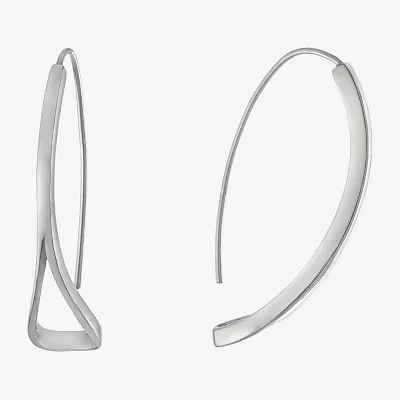Silver Reflections Womens Pure Silver Over Brass Drop Earrings