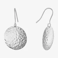 Silver Reflections Pure Silver Over Brass Round Drop Earrings