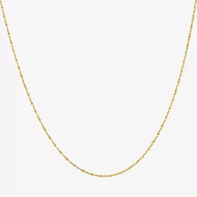 Silver Treasures Made In Italy 14K Gold Over Silver 18 Inch Cable Chain Necklace