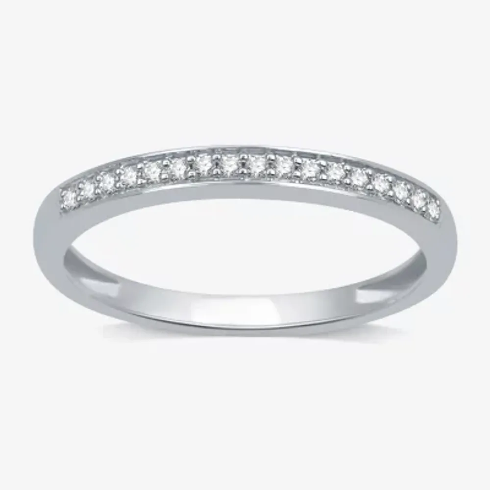 I Said Yes (H-I / I1) 1/10 CT. T.W. Lab Grown White Diamond Sterling Silver Band