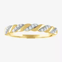 3MM 1/10 CT. T.W. Natural White Diamond 10K Gold Anniversary Wedding Band