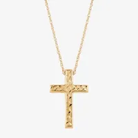 Religious Jewelry Womens 10K Gold Cross Pendant Necklace