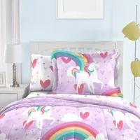 Dream Factory Unicorn Rainbow 5-pc. Complete Bedding Set with Sheets