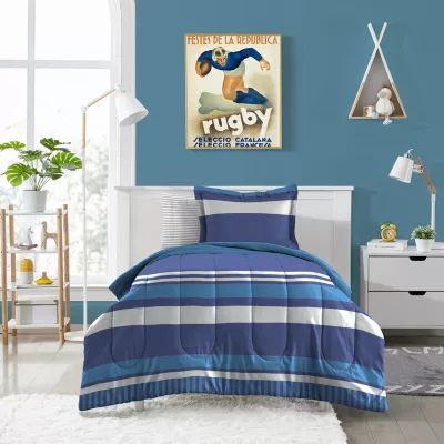 Dream Factory Rugby Stripe 5-pc. Complete Bedding Set with Sheets