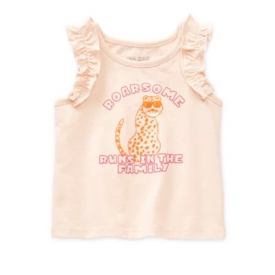 Okie Dokie Baby Girls Round Neck Tank Top