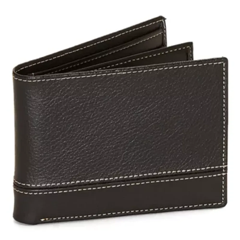 Stafford Pebble Mens Extra Capacity Bifold Wallet