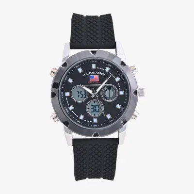 U.S. Polo Assn. Mens Black Strap Watch Us9799jc