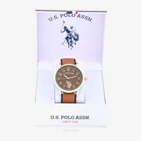 U.S. Polo Assn. Mens Brown Strap Watch Usc50596jc