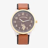 U.S. Polo Assn. Mens Brown Strap Watch Usc50596jc