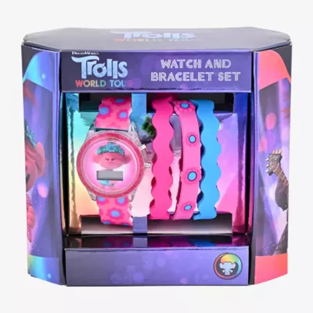 Trolls Girls Digital Pink 4-pc. Watch Boxed Set Trt40011jc