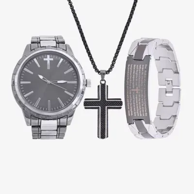 Mens Two Tone 3-pc. Watch Boxed Set Mac7111jc