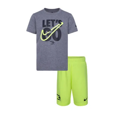 Nike 3BRAND by Russell Wilson Little Boys 2-pc. Short Set
