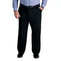 Haggar Mens Big and Tall Classic Fit Flat Front Pant