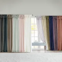 Madison Park Natalie Twisted Tab Light-Filtering Top Single Curtain Panel